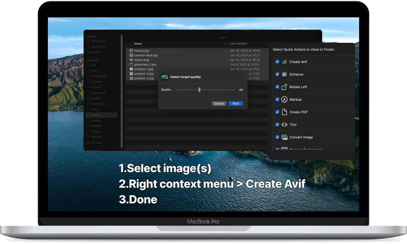 Quick Avif App Screenshot
